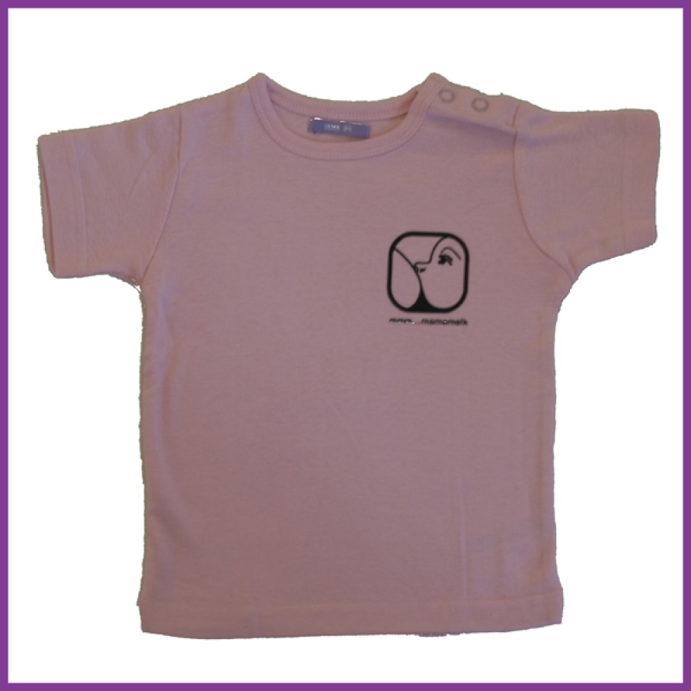 T- shirt met opdruk: nursing logo, donker roze, maat: 92 Borstvoeding Goedkope Goedkoop Kinderkleding