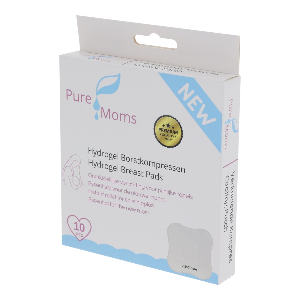 Pure Moms - Hydrogel tepel kompressen – Hydrogel Breast pads Borstvoeding Goedkope Goedkoop Verzorging